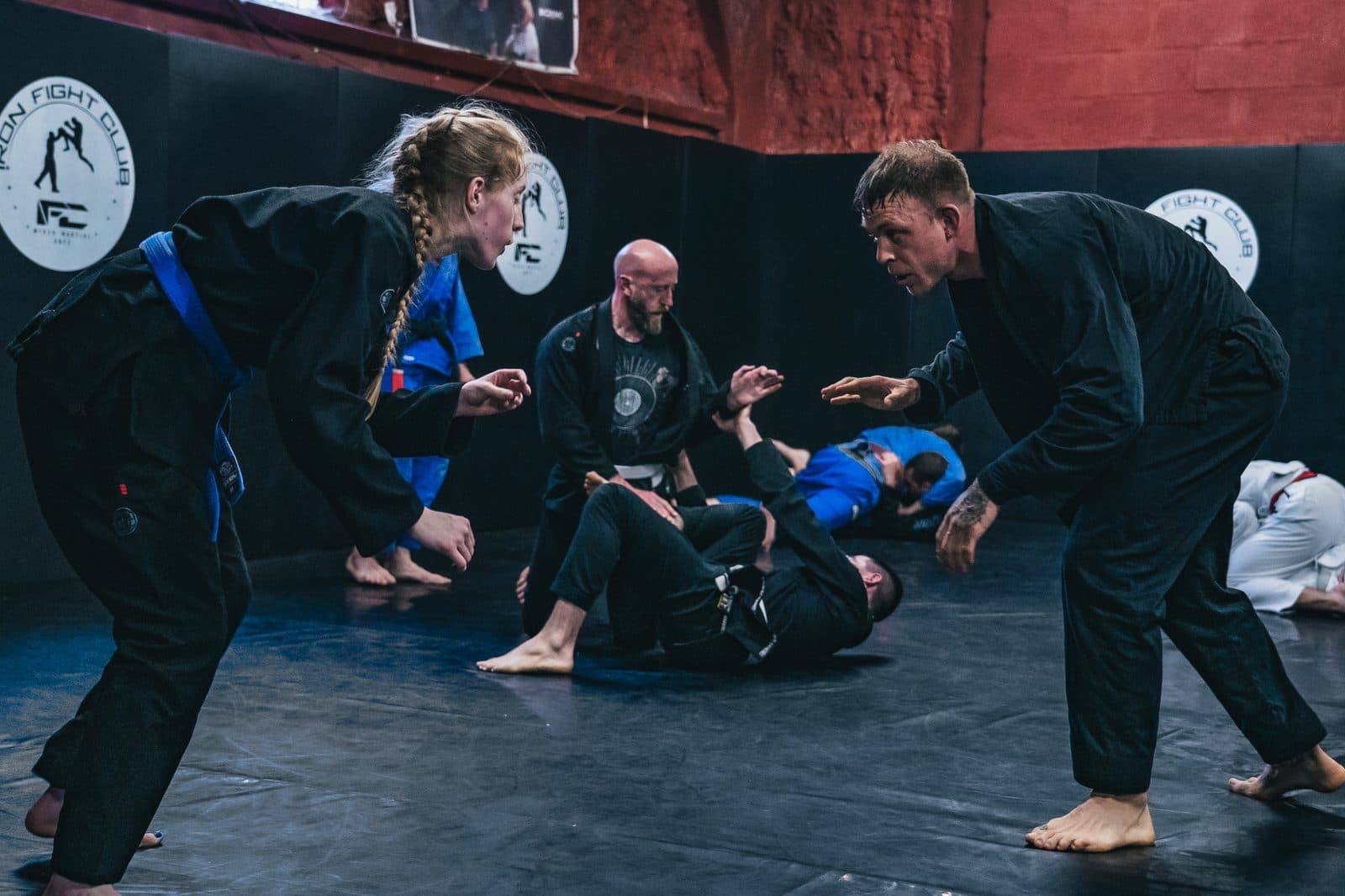 Coach Piotr with members at Iron Fight Club Worcester