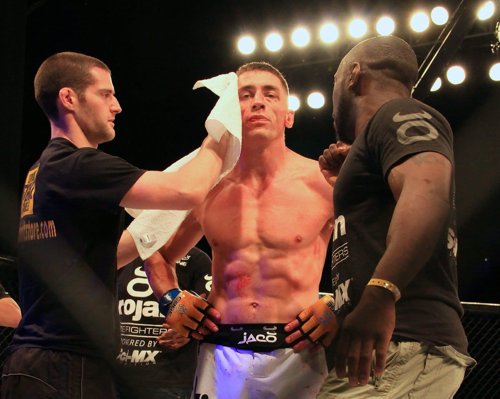 Professional MMA fight corner